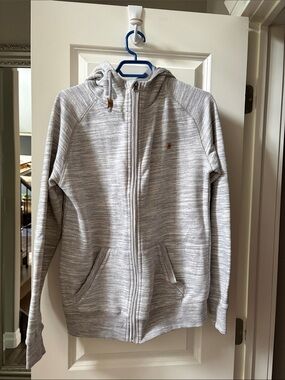 tentree Heather Gray Full-Zip Hooded Sweatshirt